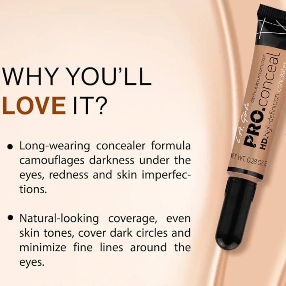 LA Girl Pro Conceal Duo Make Up Concealer Pure Beige & Warm Honey Lot 2 Pc Set